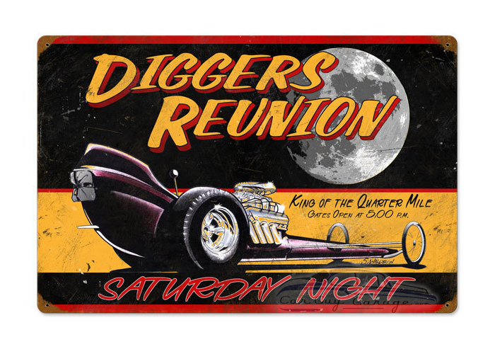 Diggers Reunion Metal Sign