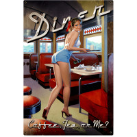 Diner Metal Sign - 24" x 36"