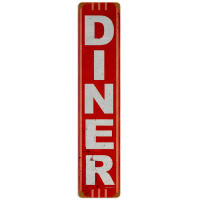 Diner Metal Sign - 6" x 28"