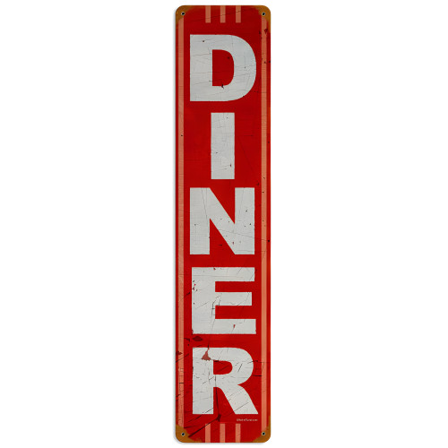 Diner Metal Sign - 6" x 28"