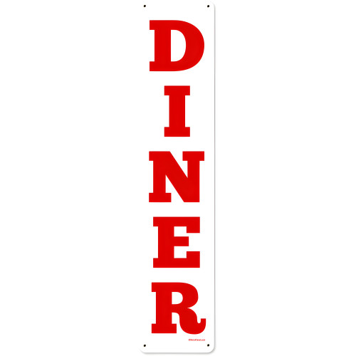 Diner Metal Sign - 6" x 28"