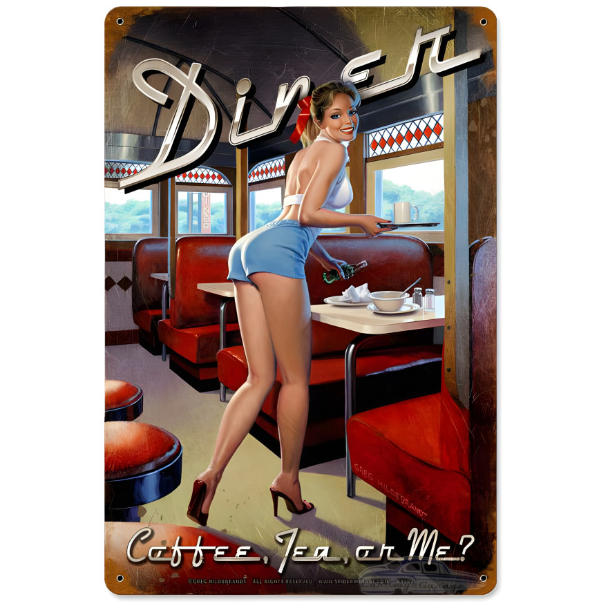 Diner Metal Sign - 12" x 18"