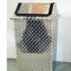 Diamond Plate Garbage Can with Revolving Lid