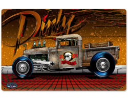 Dirty Rat Rod Metal Sign - 18" x 12"