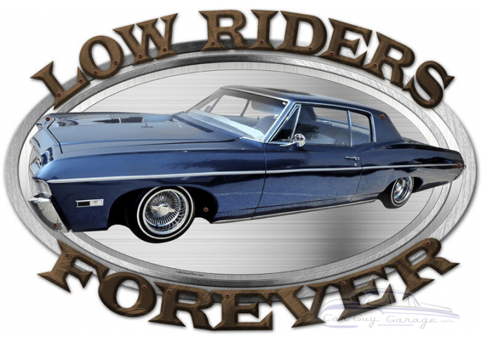 3-D Low Riders Forever Metal Sign - 24" x 16"
