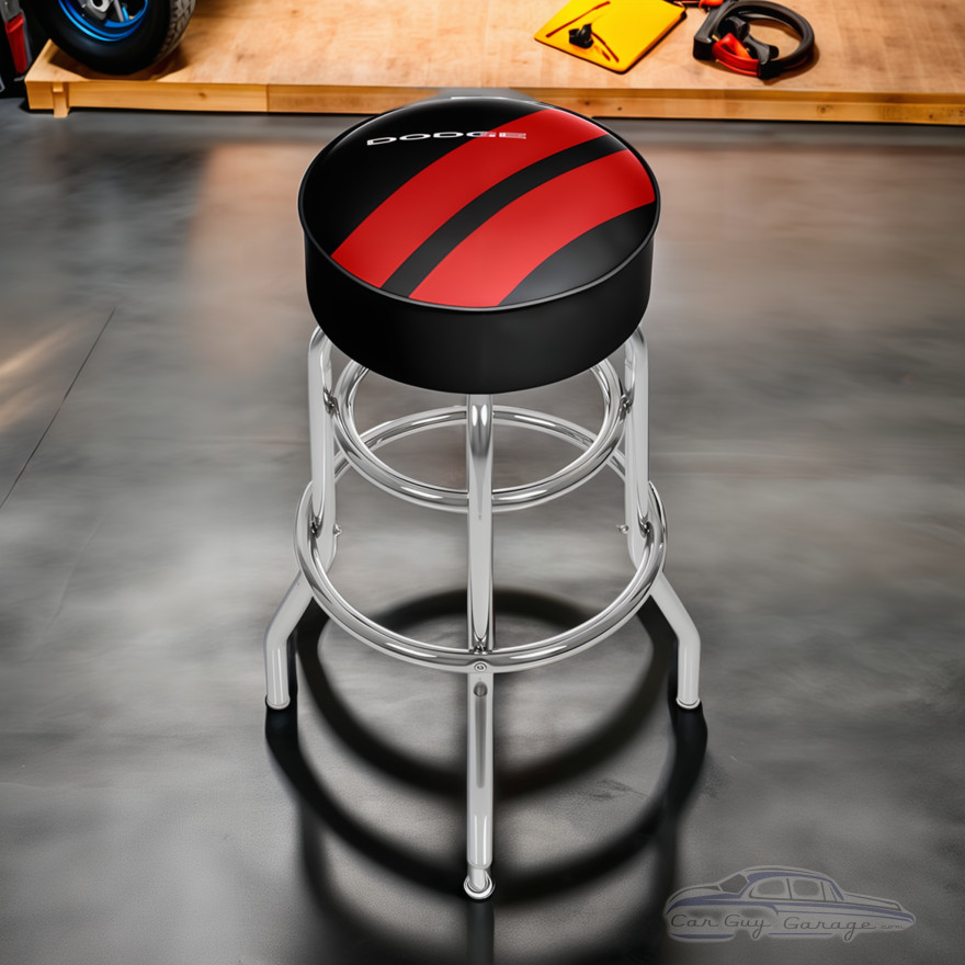 Dodge Big Stripe Padded Swivel Shop Stool Dodge Big Stripe Padded Swivel Shop Stool