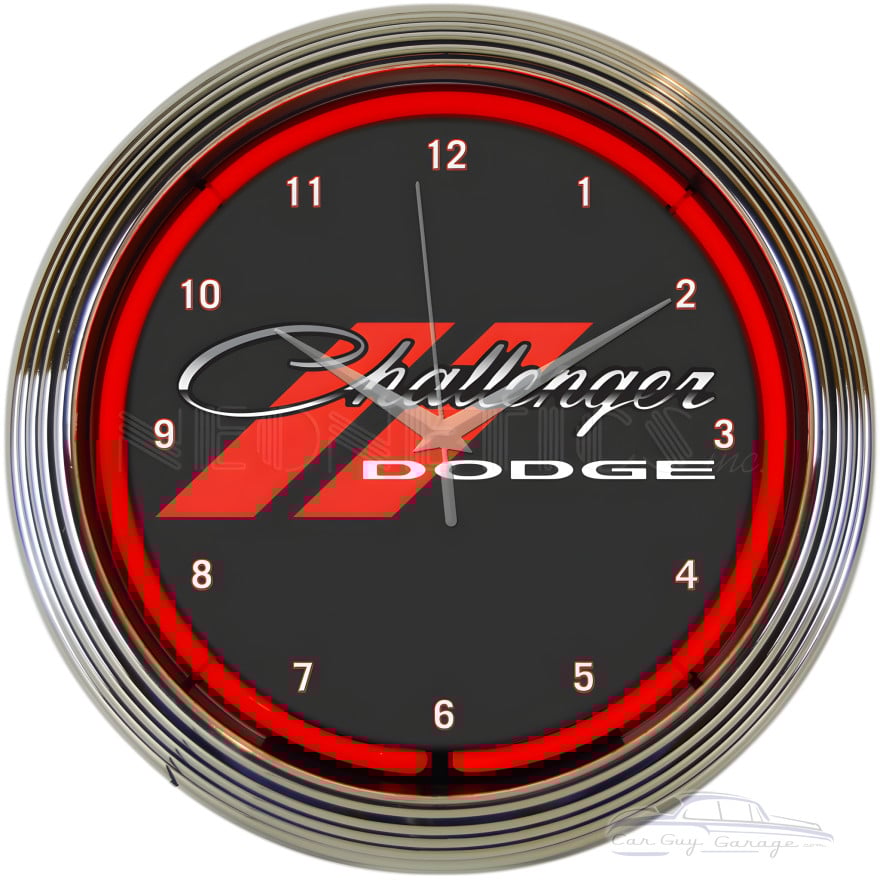 Dodge Challenger Red Neon Clock Dodge Challenger Red Neon Clock