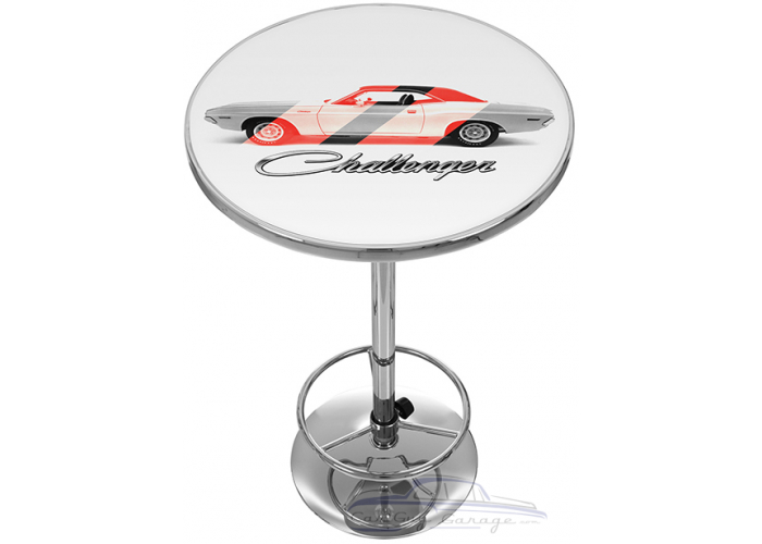 Dodge Challenger Stripes Chrome Pub Table