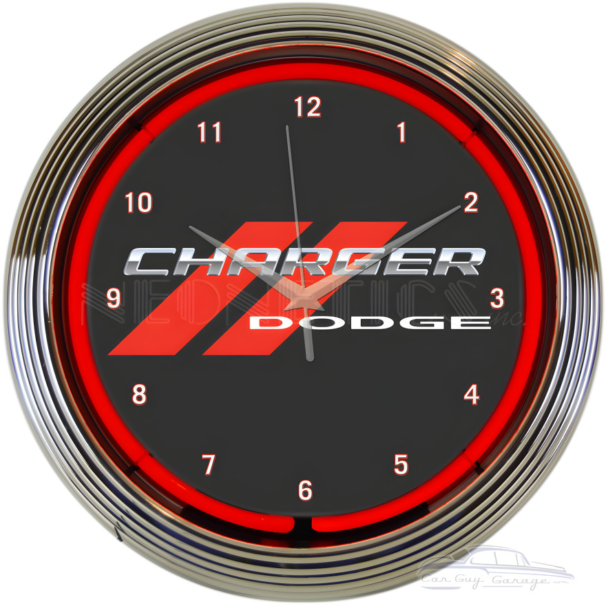 Dodge Charger Red Neon Clock Dodge Charger Red Neon Clock
