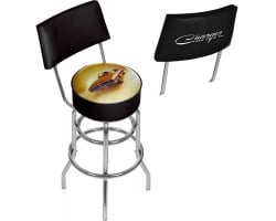 69 Dodge Charger Swivel Shop Stool with Back