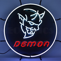 Dodge SRT Demon Neon Sign - 24" Round