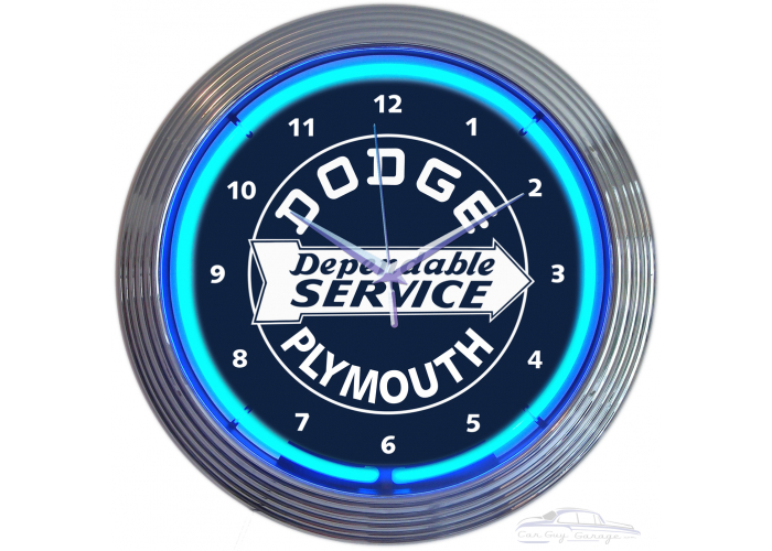 Dodge Dependable Service Neon Clock