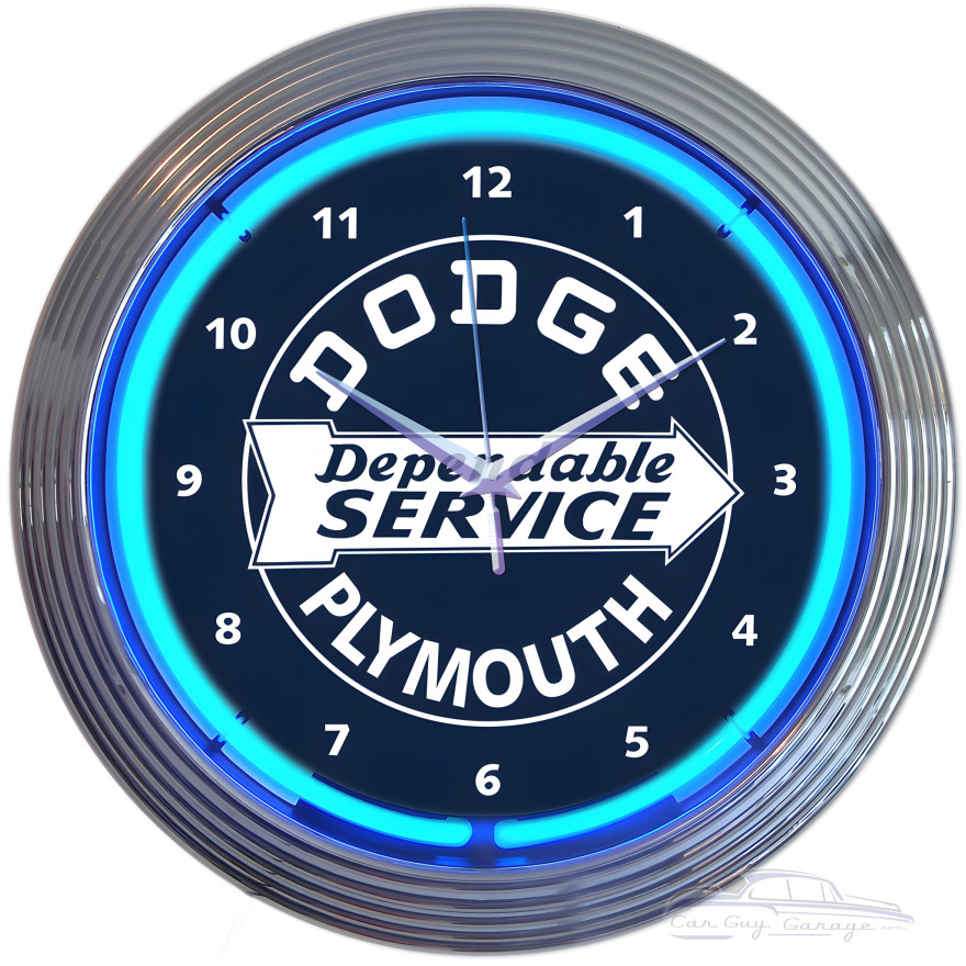 Dodge Dependable Service Neon Clock Dodge Dependable Service Neon Clock