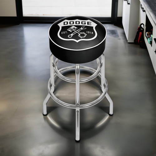 Dodge Garage Padded Swivel Shop Stool
