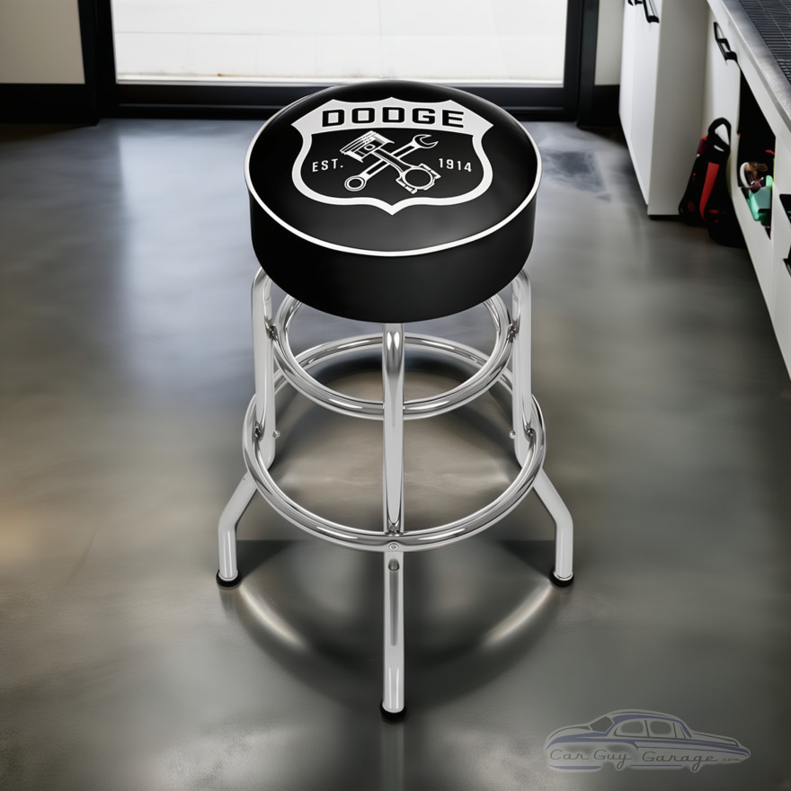Dodge Garage Padded Swivel Shop Stool Dodge Garage Padded Swivel Shop Stool