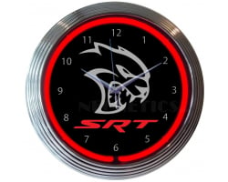 Dodge Hellcat SRT Neon Clock