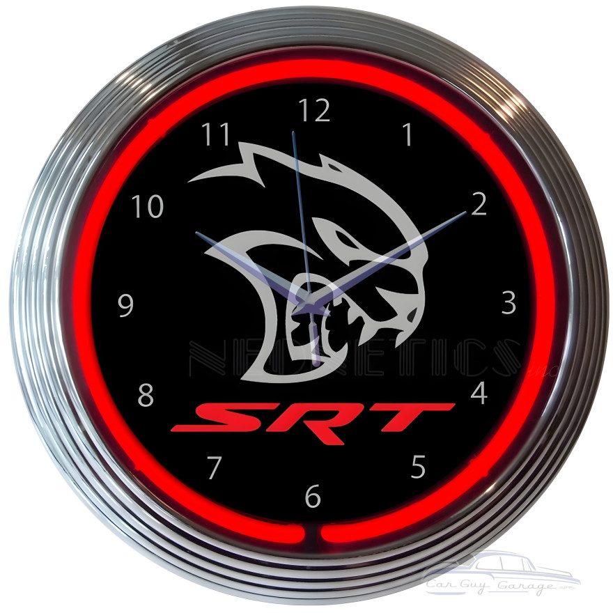 Dodge Hellcat SRT Neon Clock Dodge Hellcat SRT Neon Clock