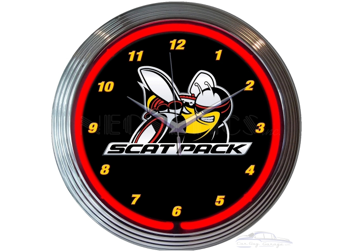 Dodge Scat Pack Neon Clock
