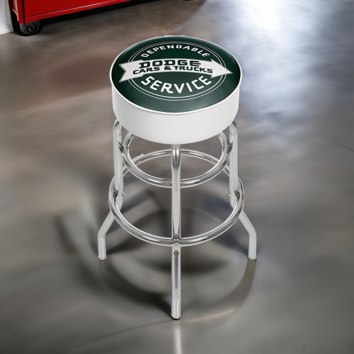 Dodge Service Padded Swivel Shop Stool