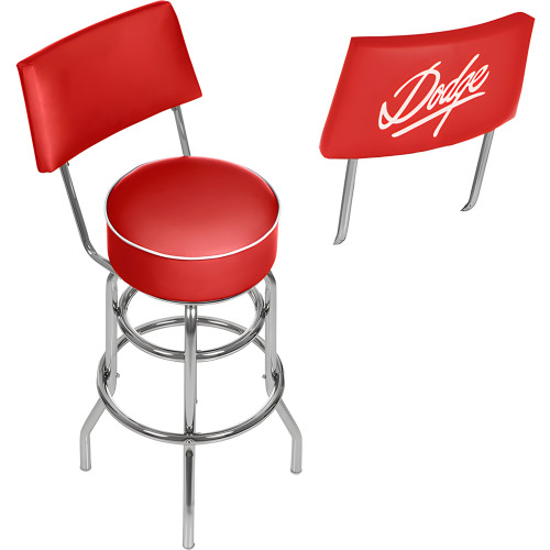 Dodge Signature Swivel Shop Stool with Back