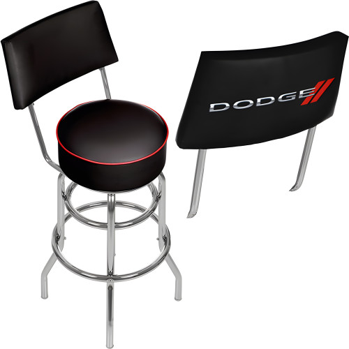 Dodge Swivel Shop Stool with Back