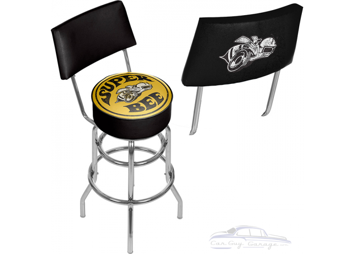 Dodge Swivel Shop Stool with Back - Super Bee