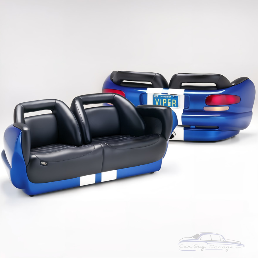 Blue Dodge Viper Couch Blue Dodge Viper Couch