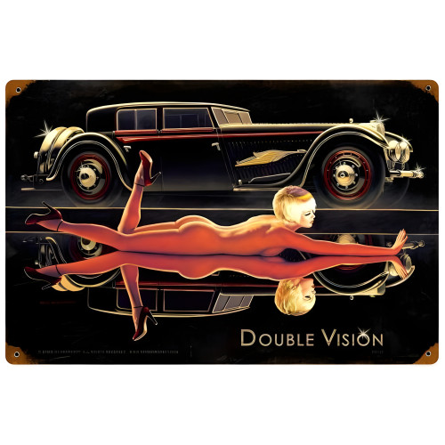 Double Vision Metal Sign - 12" x 18"
