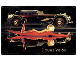 Double Vision XL Metal Sign