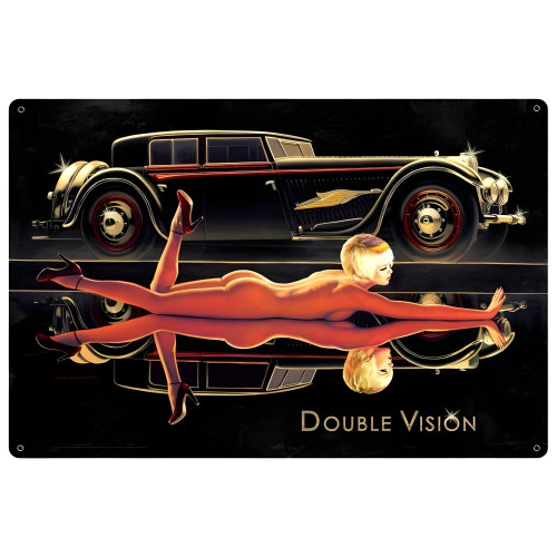 Double Vision XL Metal Sign - 24" x 36"