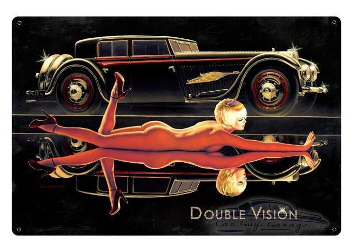 Double Vision XL Metal Sign - 24" x 36"