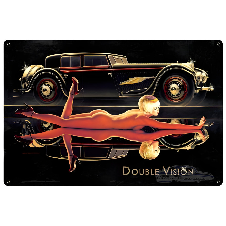 Double Vision XL Metal Sign - 24" x 36"