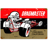 Drag Master Metal Sign - 18" x 12"