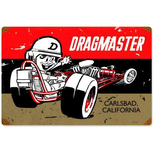 Drag Master Metal Sign - 18" x 12"