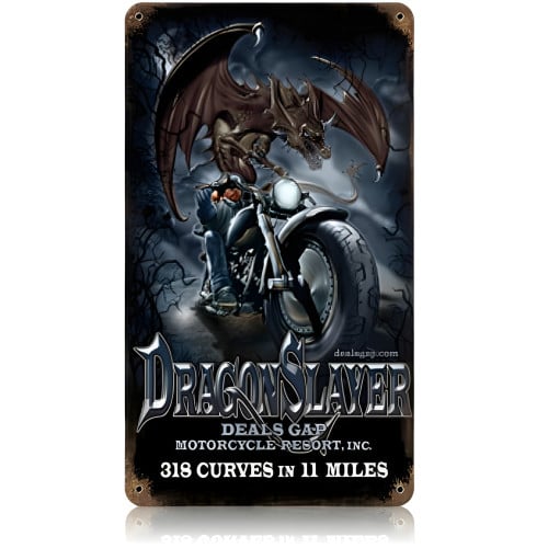 Dragon Slayer Metal Sign - 8" x 14"