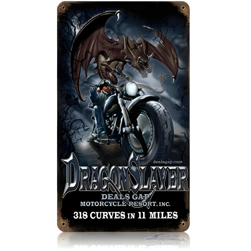 Dragon Slayer Metal Sign - 8" x 14"
