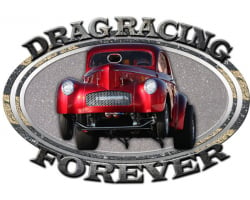 Drag Racing Forever Metal Sign - 24" x 16"