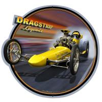 Dragster Legends Metal Sign - 28" Round