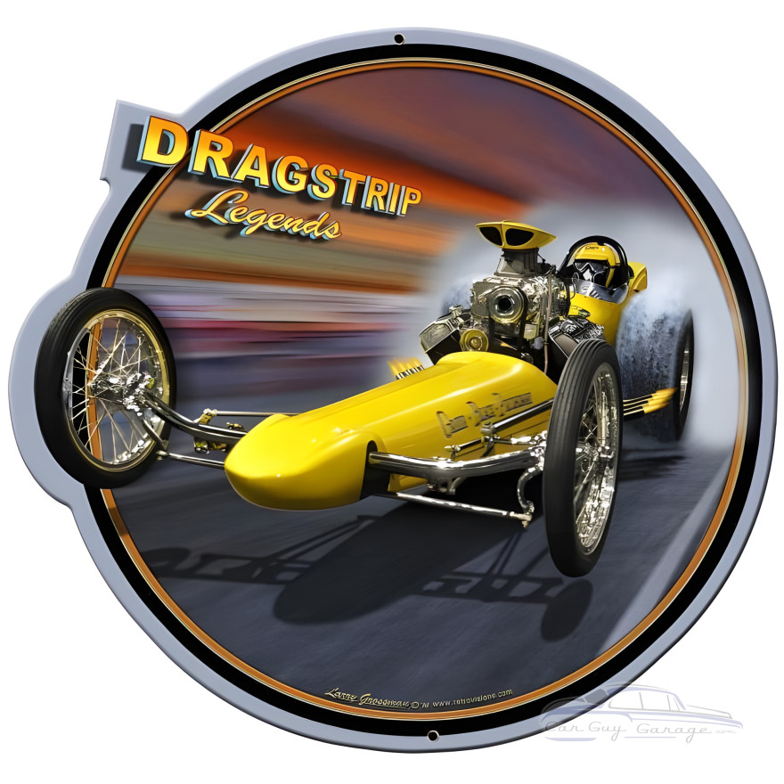 Dragster Legends Metal Sign - 16" x 16"
