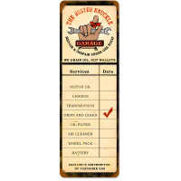 Drain Oil Service Sign - 8" x 24"