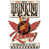 Drinking Team Metal Sign - 16" x 24"