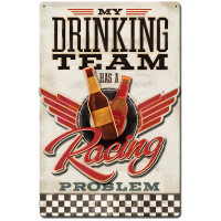 Drinking Team Metal Sign - 16" x 24"
