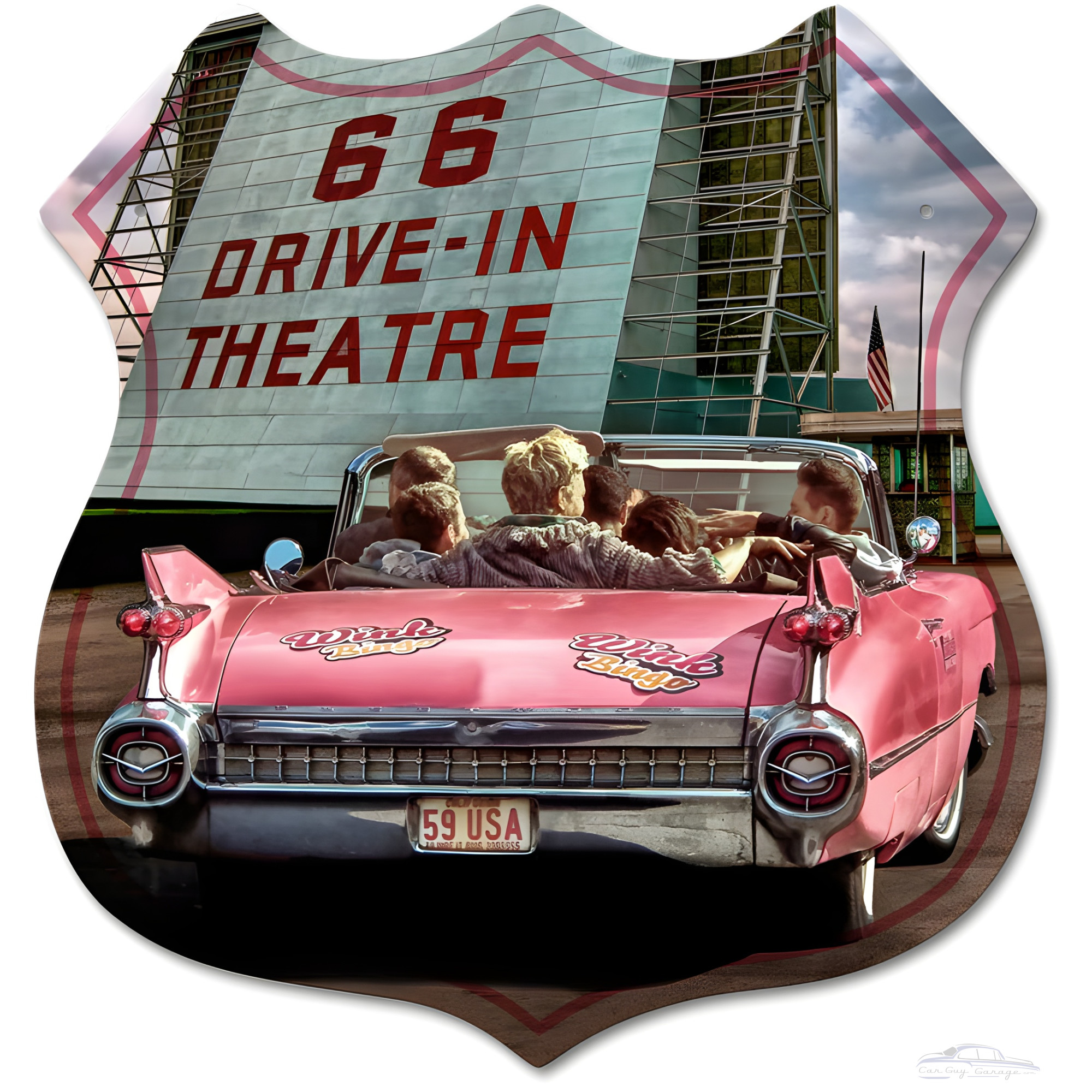 Drive In Sign 66 Drive In Theatre Metal Sign - Vintage Decor 15