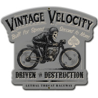 Driven to Destruction Metal Sign - 18" x 16"