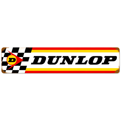 Dunlop Metal Sign - 28" x 6"