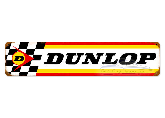 Dunlop Metal Sign - 28" x 6"