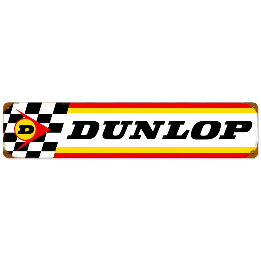 Dunlop Metal Sign - 28" x 6"