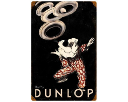 Dunlop Clown Metal Sign