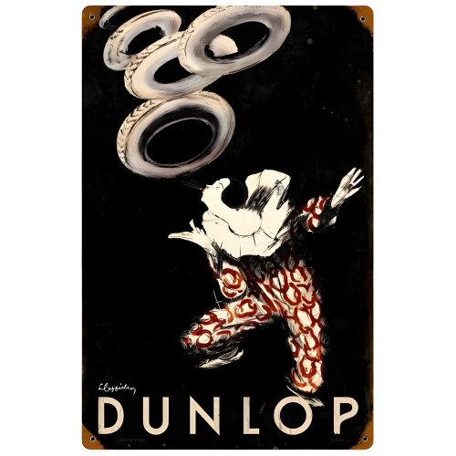 Dunlop Clown Metal Sign - 12" x 18"