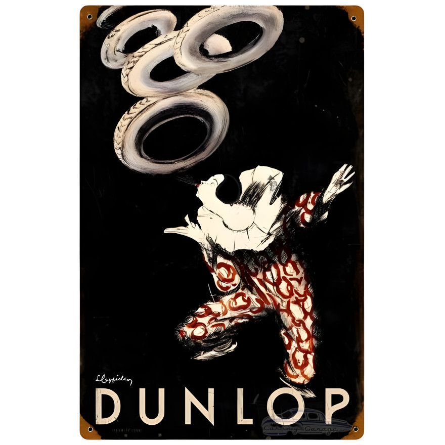 Dunlop Clown Metal Sign - 12" x 18"